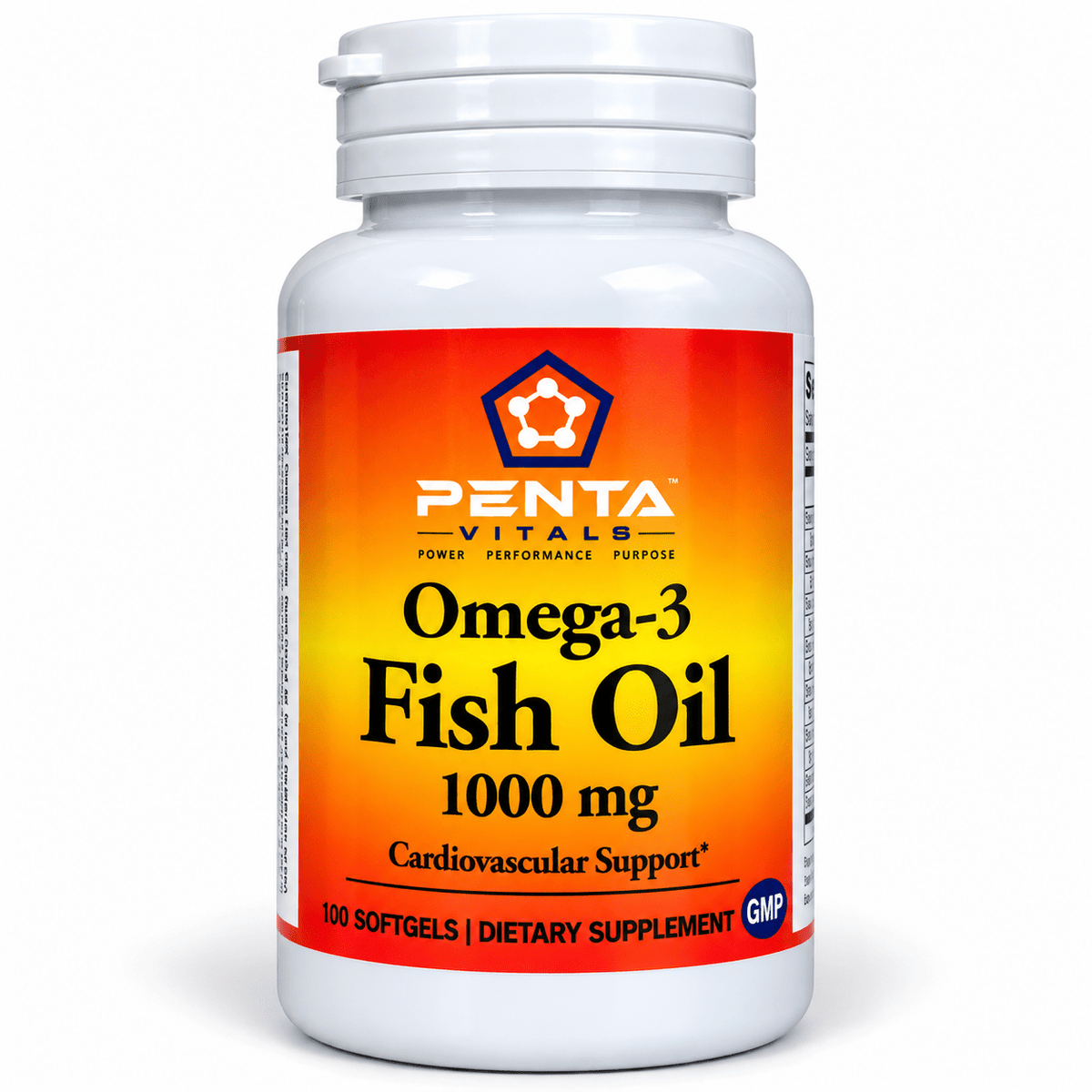 Penta Vitals Omega-3 Fish Oil 1000mg – EPA & DHA | 100 Softgels - Mann Nutrition