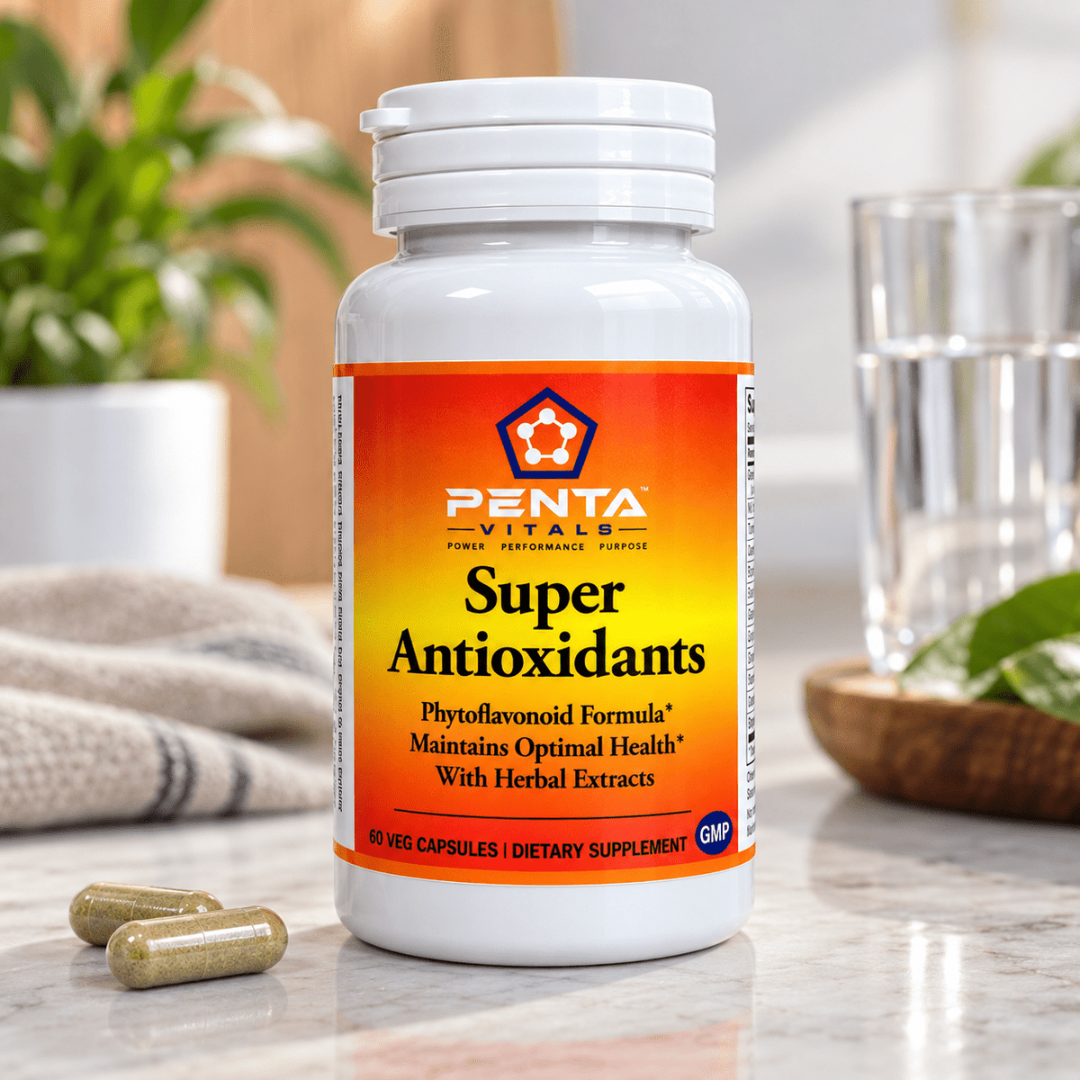 Penta Vitals Super Antioxidants -60 Veg Caps - Mann Nutrition