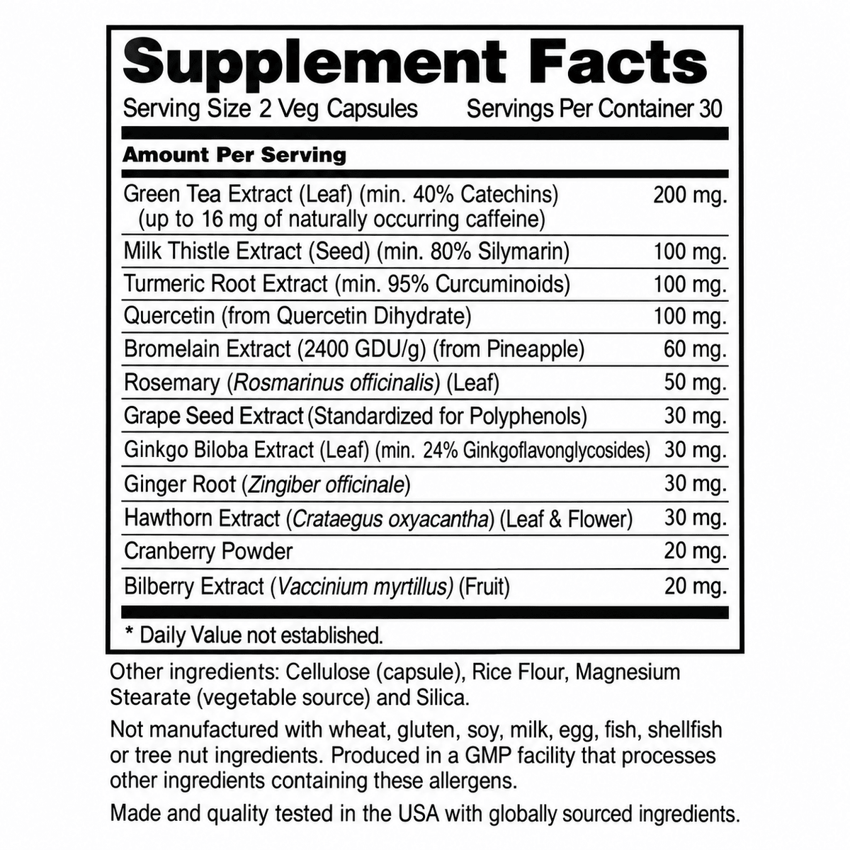 Penta Vitals Super Antioxidants -60 Veg Caps - Mann Nutrition