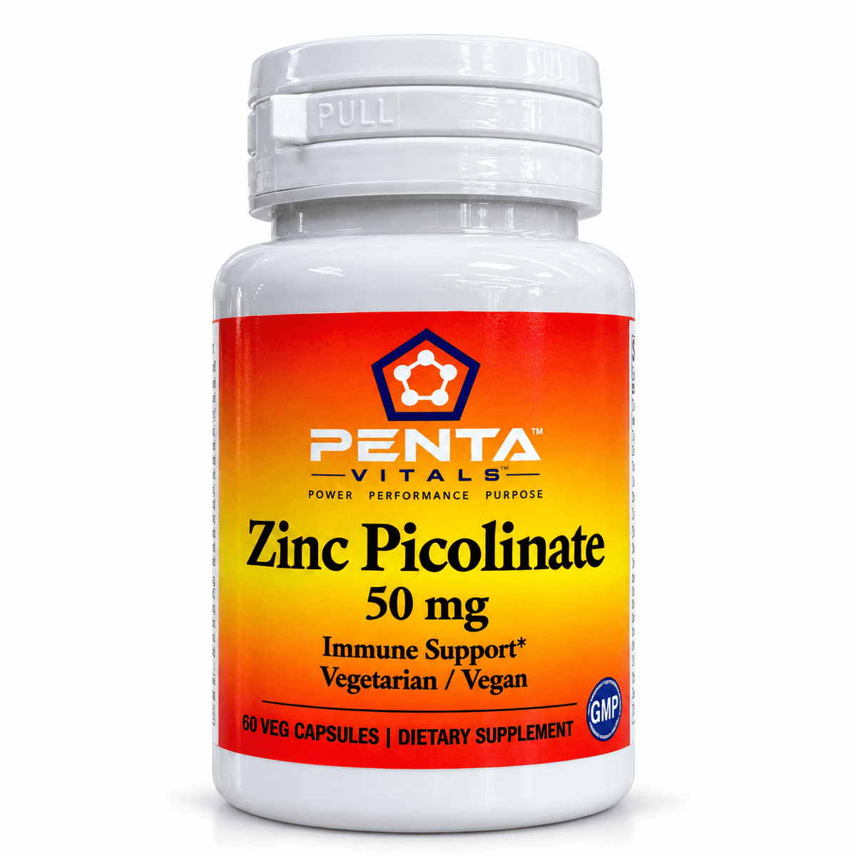 Penta Vitals Zinc Picolinate 50mg – Immune Support | 60 Veg Capsules - Mann Nutrition